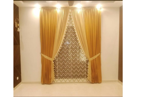 double layer curtain designs