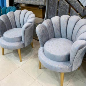 Grey velvet bedroom chair​